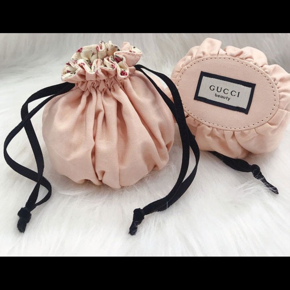 Cosmetic Pouch+Floral Lining Pink 1 piece